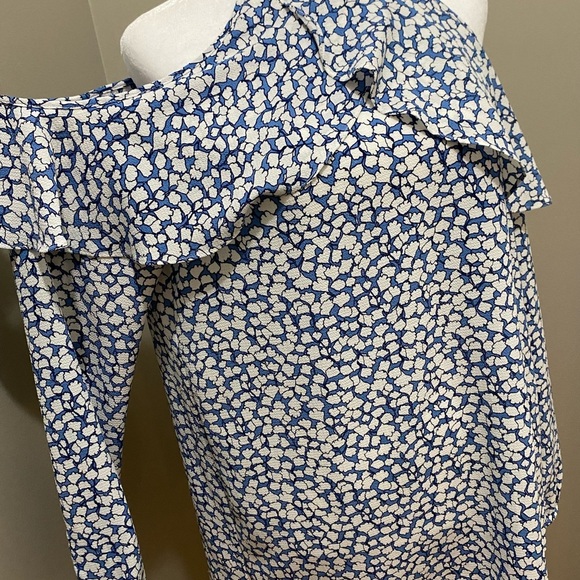 Michael Kors Blue and White Blouse - Picture 3 of 5